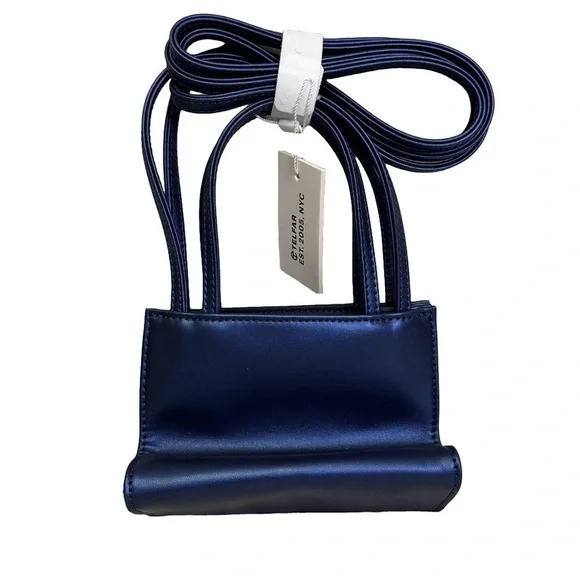 Telfar Cobalt Blue Small Shopping Bag NWT Double Straps Handles and Crossbody - Picture 7 of 11